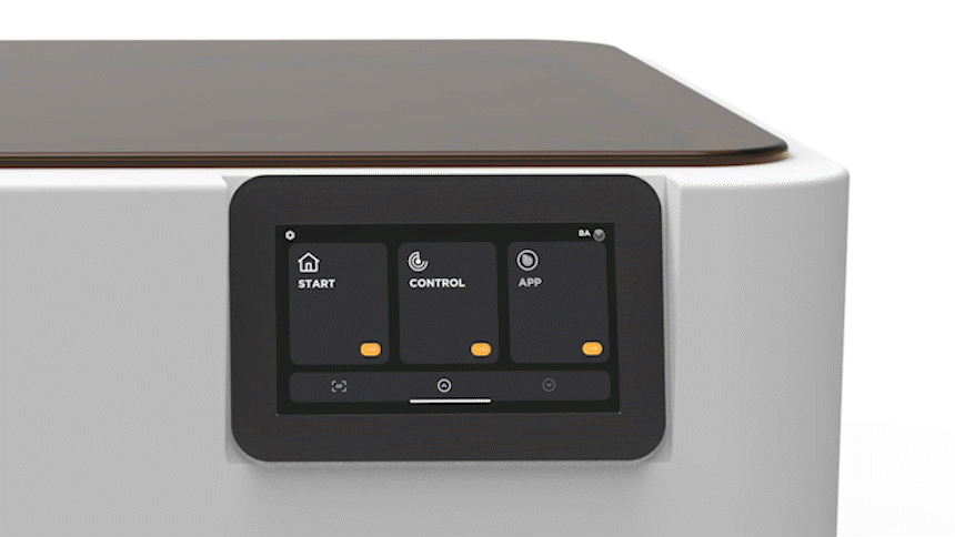 The Ador user interface and touchscreen